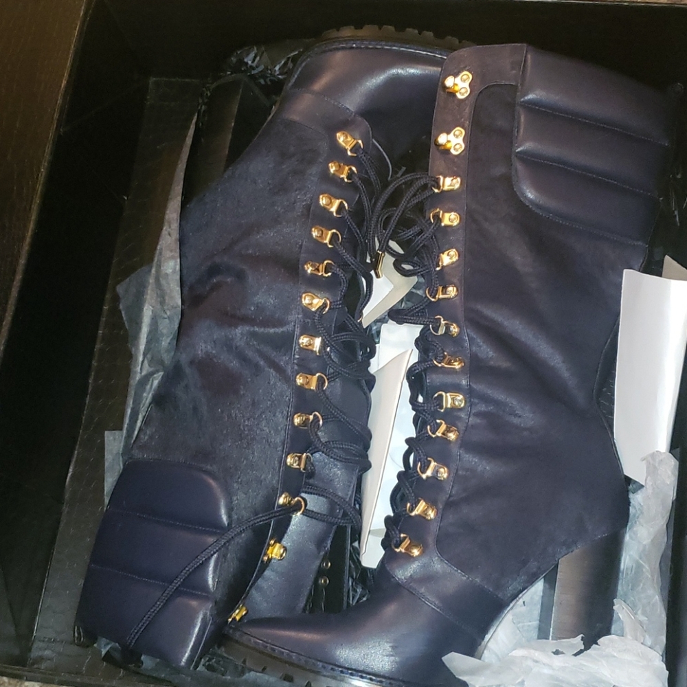 Jenniferle Driftwood Calf Hair Leather Boot